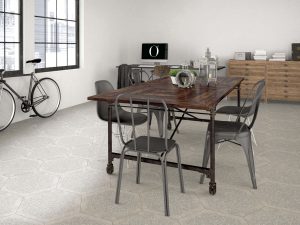 carrelage hexagonal granito cuisine clapiers