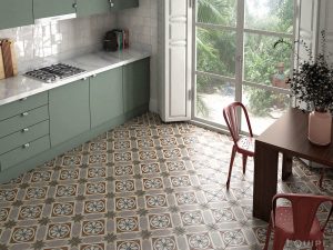 cuisine carrelage effet carreaux ciment montpellier
