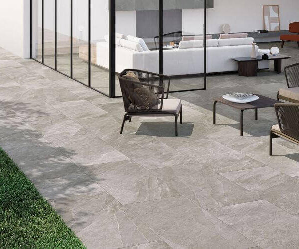 carrelage salon exterieur antiderapant effet pierre renovation le cres